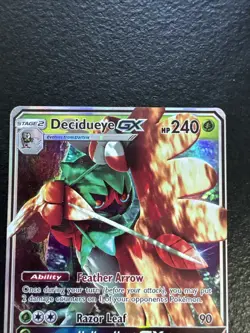 Pokemon TCG Decidueye GX Sun & Moon Base Set 12/149 Holo Ultra Rare - Image 2