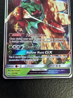 Pokemon TCG Decidueye GX Sun & Moon Base Set 12/149 Holo Ultra Rare - Image 3