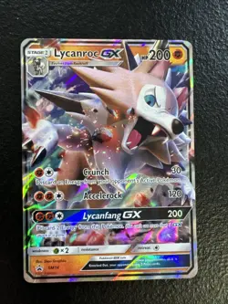 Pokemon TCG Lycanroc GX SM Black Star Promo SM14 Promo - Image 1