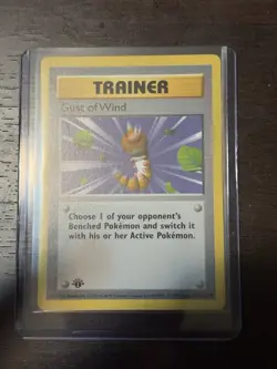 Pokemon TCG 1st Edition Base Set Shadowless Gust Of Wind Trainer 93/102 WOTC NM - Image 1