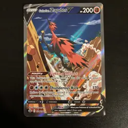Galarian Zapdos V (Alternate Full Art) Sword & Shield Chilling Reign Pokemon TCG - Image 1