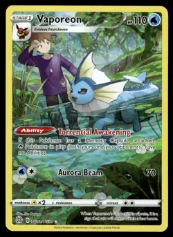 Pokemon TCG SWSH09: Brilliant Stars Trainer Gallery #TG02/TG30 Vaporeon NM - Image 1