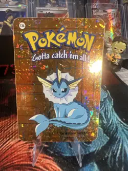Vaporeon #134 - Vintage Vending Machine Prism Sticker 2000 - Pokemon Card - Image 1