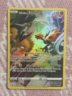 Pokemon Galarian Zapdos TCG Black Star Promo Card Crown Zenith SWSH283 - Image 1