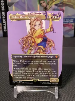 MTG - Celes, Rune Knight - Borderless Mythic #201 Commander: FINAL FANTASY NM - Image 1
