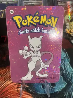 Mewtwo #150 - Vintage Vending Machine Prism Sticker 2000 - Pokemon Card - Image 1