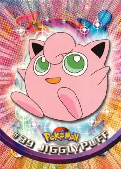 Jigglypuff # 39 - BLACK LOGO - NON-HOLO - SERIES 1 - TOPPS Pokemon Card - NM/LP - Image 1
