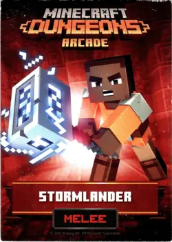 Stormlander 2021 Raw Thrills Minecraft Dungeons Arcade Vending Cards #3 Rare - Image 1
