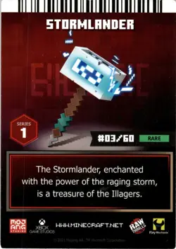 Stormlander 2021 Raw Thrills Minecraft Dungeons Arcade Vending Cards #3 Rare - Image 2