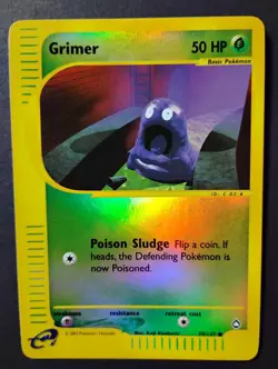 Grimer 79/147 Aquapolis Reverse Holo 2002 WOTC Vintage E-reader Pokemon Card LP - Image 1