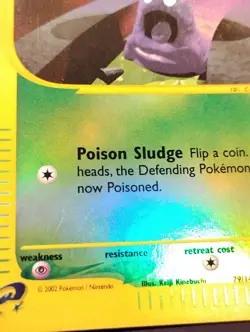 Grimer 79/147 Aquapolis Reverse Holo 2002 WOTC Vintage E-reader Pokemon Card LP - Image 3