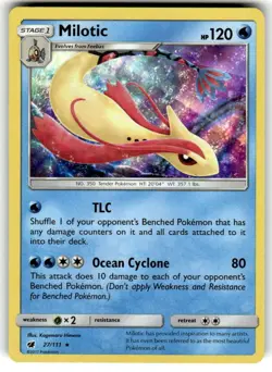 Milotic 27/111 Rare Reverse Holo Pokemon TCG Card Crimson Invasion NM - Image 1