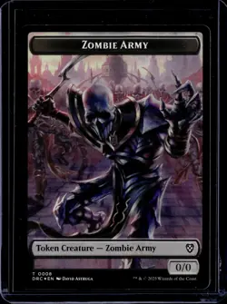 Zombie Warrior 9 / Zombie Army 8 - Token - Foil - DRC - NM - MTG - Image 2