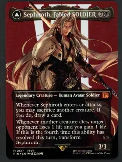 Surge FOIL Borderless Sephiroth, Fabled SOLDIER MTG Final Fantasy NM/Mint - Image 1