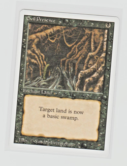 Magic the Gathering ~ MTG ~ 1x Evil Presence ~ M/NM ~ REVISED - Image 1