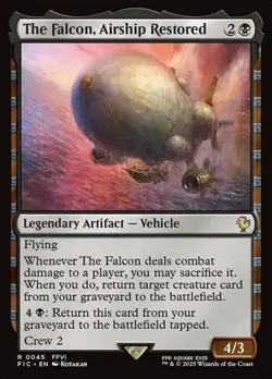 1x The Falcon, Airship Restored NM Eng MTG - Commander Final Fantasy - Image 1