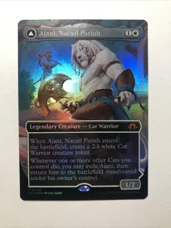 Ajani, Nacatl Pariah (Borderless) Foil NM (Nice Centering) Modern Horizons 3 - Image 1