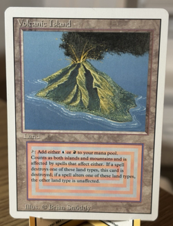 Magic The Gathering Volcanic Island - Revised 1994 - LP - MTG Dual Land - Image 1
