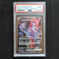 2025 Rocket's Mewtwo ex #231/182 SIR Destined Rivals Pokemon TCG English PSA 10 - Image 1