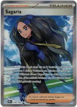 Pokemon Sagaria Full Art Obsidianflammen OBF 218/197 Near Mint Deutsch - Image 1