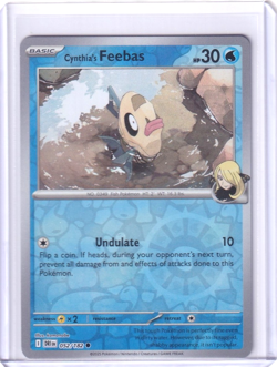 Cynthia's Feebas Reverse Holo #52 Pokemon 2025 TCG - Image 1