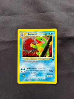 Pokemon TCG WOTC Neo Discovery Politoed Holo 8/75 - LP - Image 2
