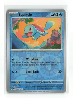 SQUIRTLE 007/165 151 REVERSE HOLO POKEMON TCG NM-LP - Image 1