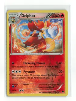 DELPHOX 13/124 REVERSE HOLO FATES COLLIDE POKEMON TCG LP - Image 1