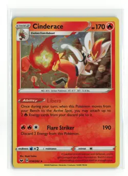 CINDERACE 034/202 COSMOS HOLO PROMO POKEMON TCG LP - Image 1