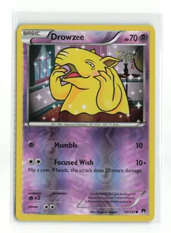 DROWZEE 50/122 REVERSE HOLO BREAKPOINT POKEMON TCG LP - Image 1
