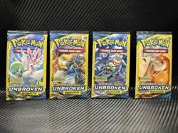 🔥Pokemon Sun & Moon Unbroken Bonds 3 Card Mini Booster Pack 4 Packs Art Set🔥 - Image 1