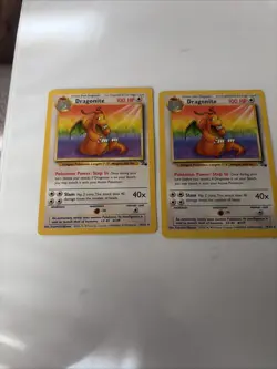 Pokemon Dragonite Fossil 19/62 Non-Holo Unlimited Rare Card Lot 3 - Image 2