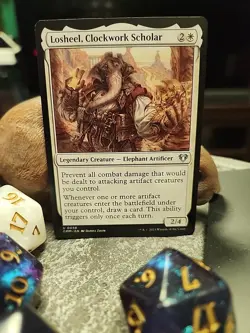 MTG Losheel, Clockwork Scholar - Regular - Commander Masters #0038 - Image 1