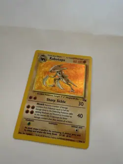 Pokemon TCG Kabutops Holo Rare Card 9/62 Fossil Moderately Played - Image 1