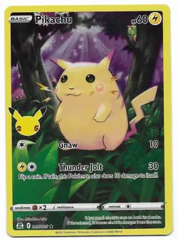 Pokemon TCG Pikachu 005/025 Holo 25th Anniversary Celebrations - NM - Image 1