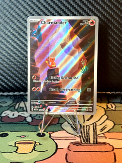 Charmander 168/165 Illustration Rare Holo SV 151 Scarlet & Violet NM Pokemon TCG - Image 1