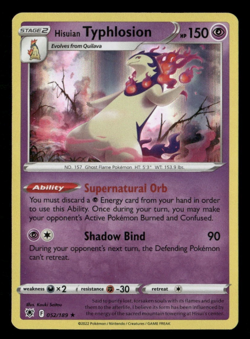 Hisuian Typhlosion Holo Holo Rare SWSH10: Astral Radiance 052/189 NM Pokemon NM - Image 1