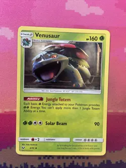 Pokemon Card Venusaur Shining Legends Uncommon 3/73 Near Mint - Image 1