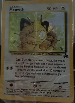 Pokemon TCG: Meowth Black Star Promo #10 - Sealed - Mint 1999-2000 - Image 1