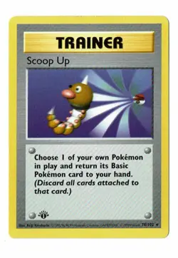Pokemon TCG Scoop Up Base Set Trainer 78/102 1st Edition Near Mint - Image 1