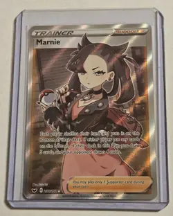 Pokemon TCG Sword & Shield Base Set Full Art Marnie - Near Mint - Image 1