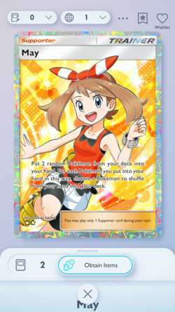 May Full Art, Pokemon TCG Pocket, English language, Mega Rising set - Image 1