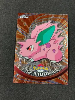 Pokemon Nidoran M #32 Topps Chrome Base Holo Copy 2 NM - Image 1