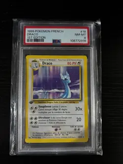1999 Pokemon French Draco 1st Edition #18 Card PSA Graded Excellent-Mint PSA 8 - Image 1