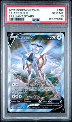 Arceus V PSA 10 Pokemon English Card Brilliant Stars 166/172 Alternate Art 2022 - Image 1