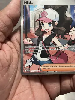 Hilda 164/086 Full Art Ultra Rare White Flare Holo Pokemon TCG Card - Image 3