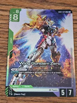 Gundam Card Game Wing Gundam Zero GD01-024 LR Legend Rare New Type Rising Set - Image 1