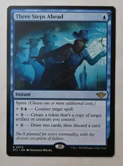 Three Steps Ahead Outlaws Of Thunder Junction Magic The Gathering MTG M/NM - Image 1