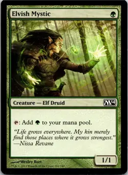 Magic the Gathering Elvish Mystic Magic Core Set 2014 M14 x1 MTG Free Shipping! - Image 1