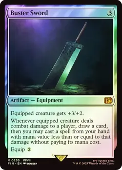 NM Foil Buster Sword, MTG, Final Fantasy, Magic the Gathering, 255 - Image 1